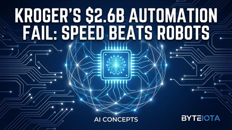 Featured image for Kroger's $2.6B Automation Fail: Speed Beats Robots