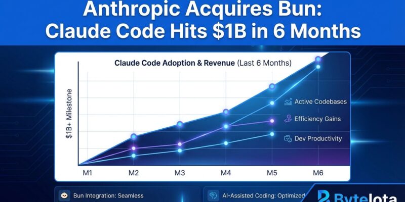 Featured image for Anthropic Acquires Bun: Claude Code Hits $1B in 6 Months