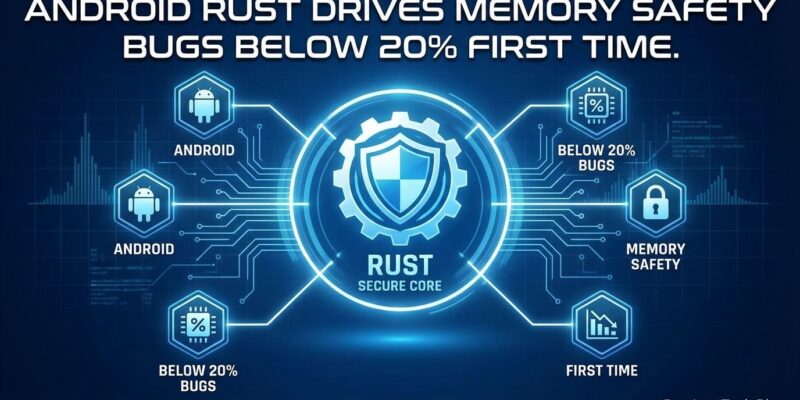 Featured image for Android Rust Drives Memory Safety Bugs Below 20% First Time