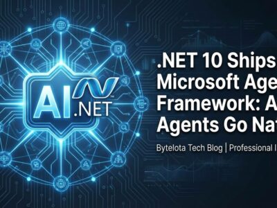 Featured image for .NET 10 Ships Microsoft Agent Framework: AI Agents Go Native