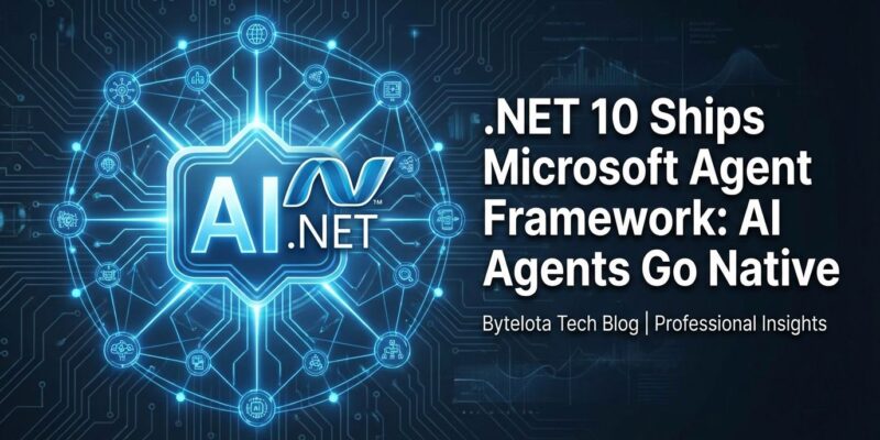 Featured image for .NET 10 Ships Microsoft Agent Framework: AI Agents Go Native