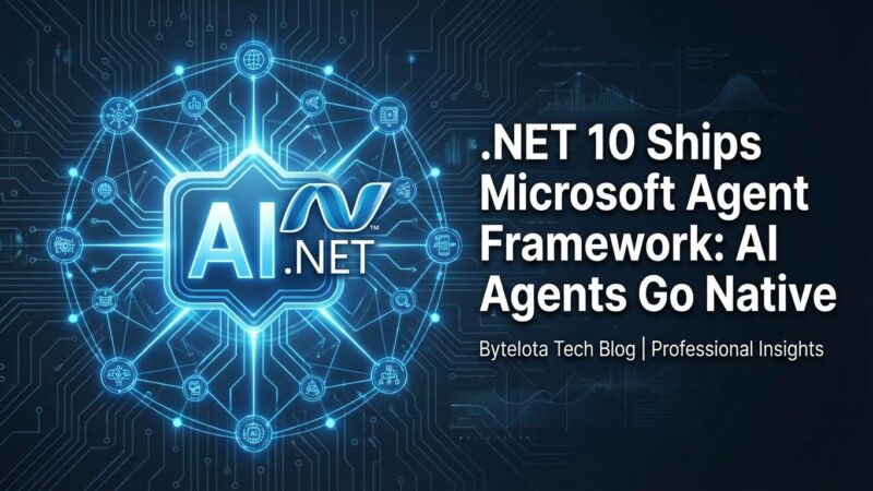 Featured image for .NET 10 Ships Microsoft Agent Framework: AI Agents Go Native