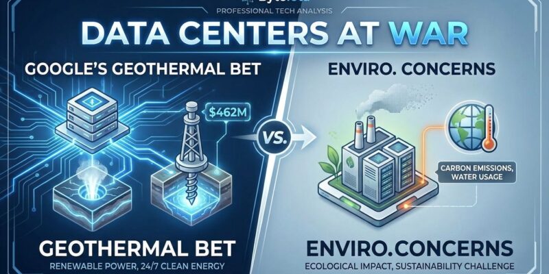 Featured image for Data Centers at War: Google's $462M Geothermal Bet vs Environmental Halt