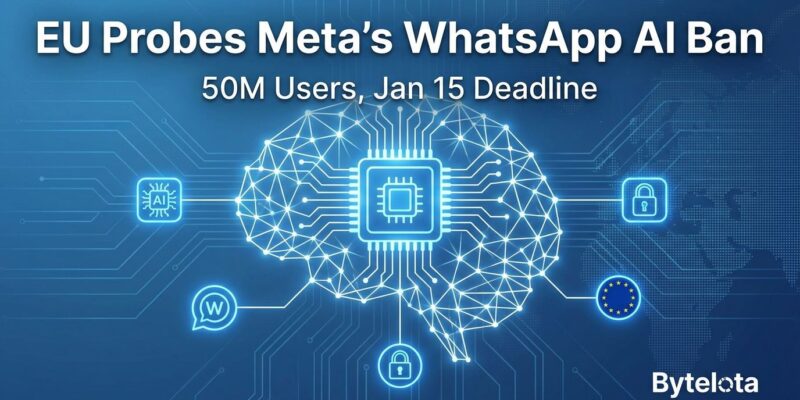 Featured image for EU Probes Meta's WhatsApp AI Ban: 50M Users, Jan 15 Deadline