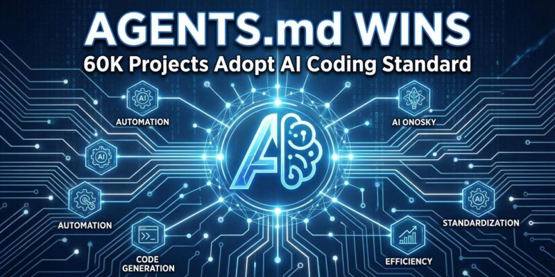 Featured image for AGENTS.md Wins: 60K Projects Adopt AI Coding Standard