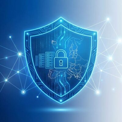 AI sovereignty concept with digital shield representing customer-controlled infrastructure