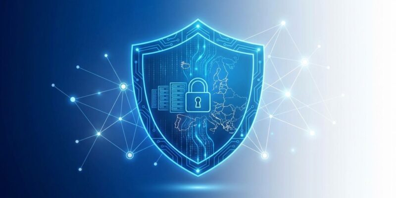 AI sovereignty concept with digital shield representing customer-controlled infrastructure