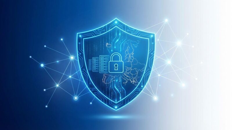 AI sovereignty concept with digital shield representing customer-controlled infrastructure