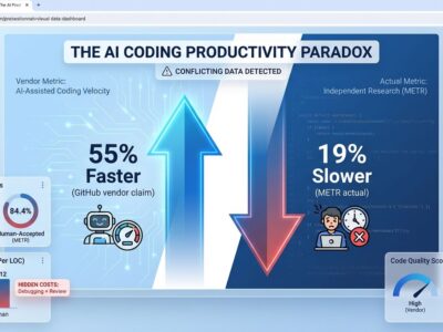 AI coding productivity paradox: vendors claim 55% faster, research shows 19% slower
