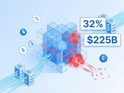 Cloud cost waste visualization showing annual waste and FinOps challenges