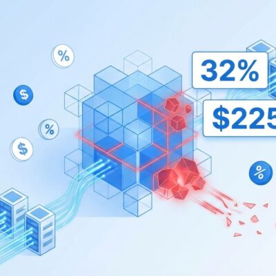 Cloud cost waste visualization showing annual waste and FinOps challenges