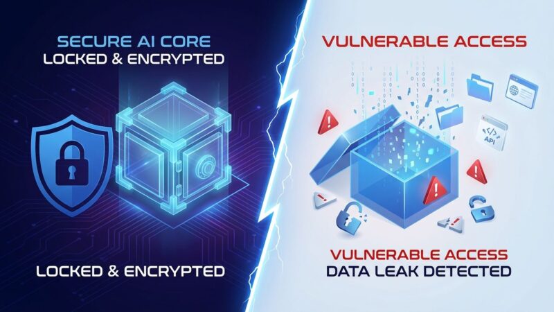 Claude Cowork security trade-off visualization showing secure vs vulnerable AI systems
