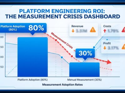Data visualization showing platform engineering ROI measurement gap