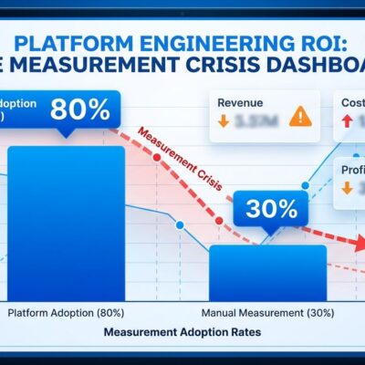 Data visualization showing platform engineering ROI measurement gap