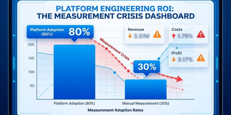 Data visualization showing platform engineering ROI measurement gap
