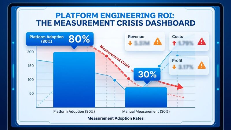 Data visualization showing platform engineering ROI measurement gap