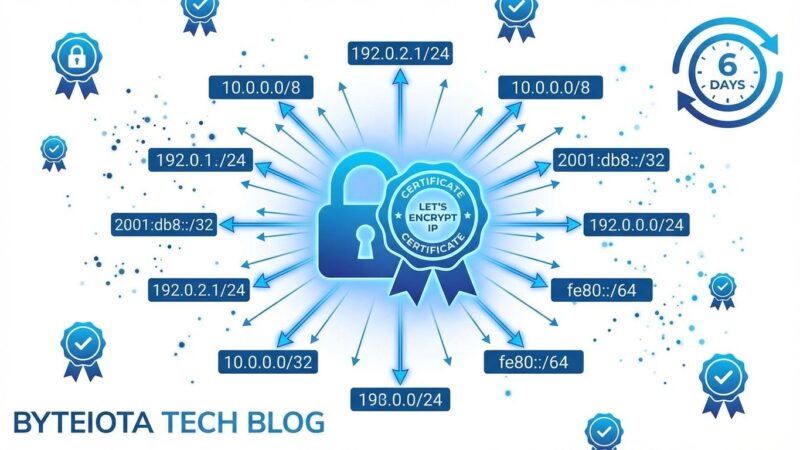 Let's Encrypt IP address certificates with 6-day automation workflow