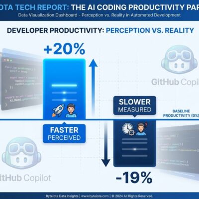AI coding productivity perception gap visualization