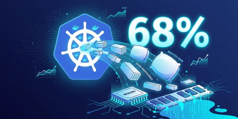 Kubernetes memory waste visualization showing 68% over-provisioning crisis