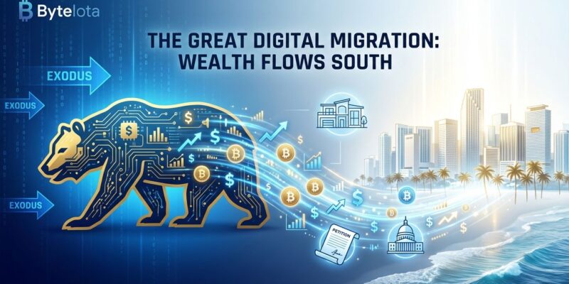 California billionaire tax exodus visualization showing migration from California to Florida