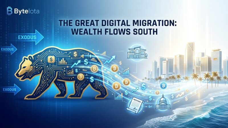 California billionaire tax exodus visualization showing migration from California to Florida