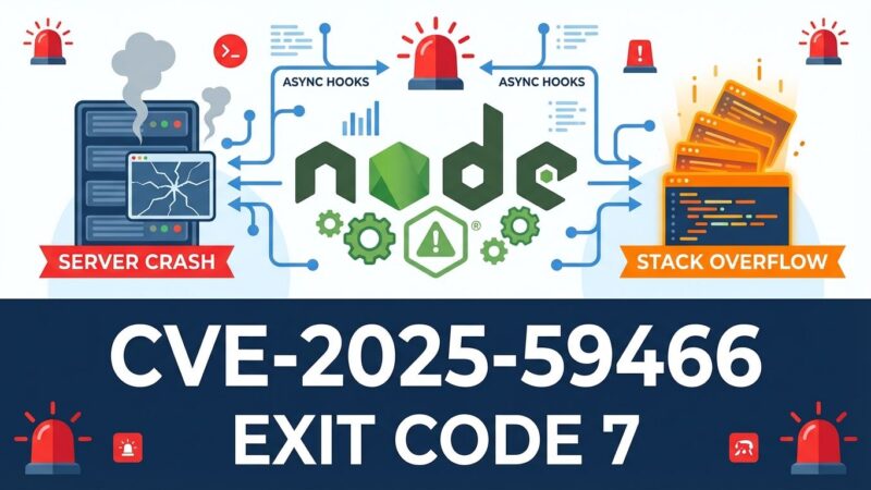 Node.js async_hooks vulnerability CVE-2025-59466 warning visualization