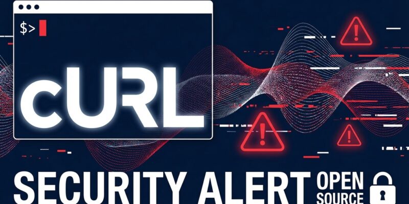 cURL terminal with warning symbols representing AI-generated bug report problems