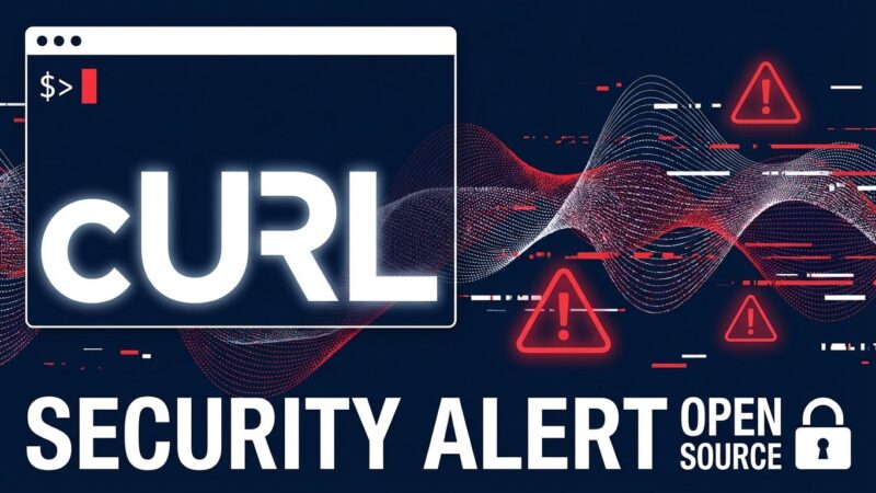 cURL terminal with warning symbols representing AI-generated bug report problems