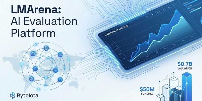 LMArena AI evaluation platform funding visualization with growth metrics and data dashboards