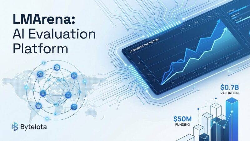 LMArena AI evaluation platform funding visualization with growth metrics and data dashboards