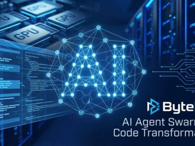 Kimi K2.5 100-agent swarm visualization with visual coding elements and GPU infrastructure