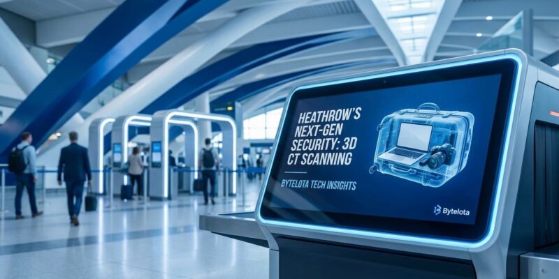 Heathrow Airport CT security scanner with 3D baggage imaging