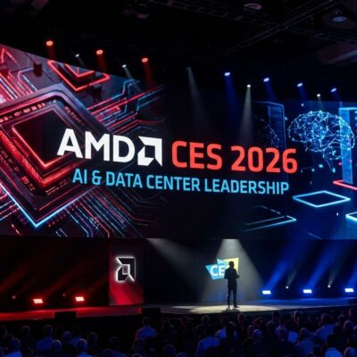 AMD CES 2026 keynote announcement with Lisa Su, chip technology graphics