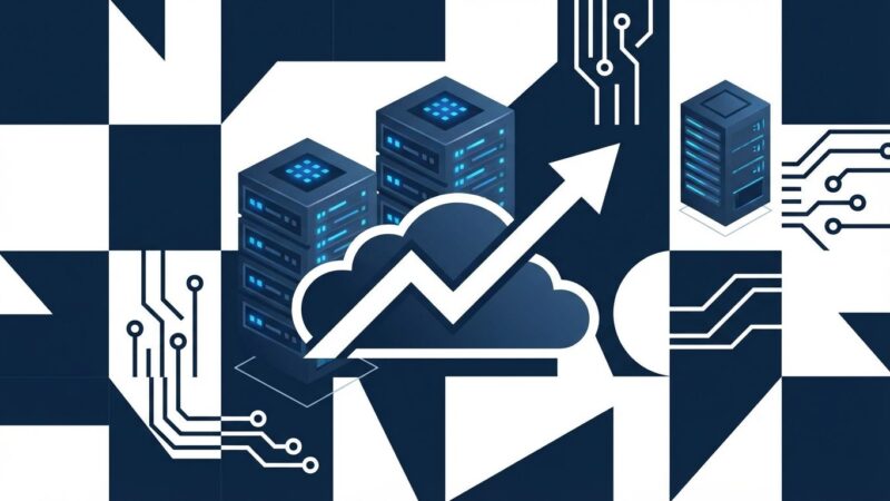 AWS GPU price increase visualization with servers and rising chart