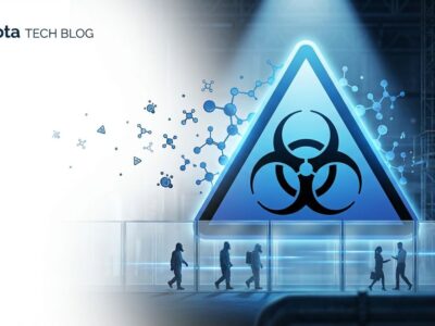 Industrial biohazard warning symbol representing SpaceX workplace safety violations and toxic chemical exposure at Redmond facility