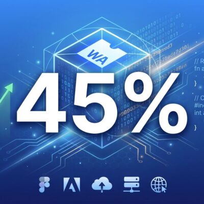 WebAssembly 45% performance gap visualization with enterprise adoption