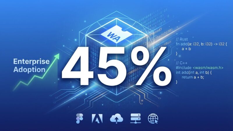WebAssembly 45% performance gap visualization with enterprise adoption