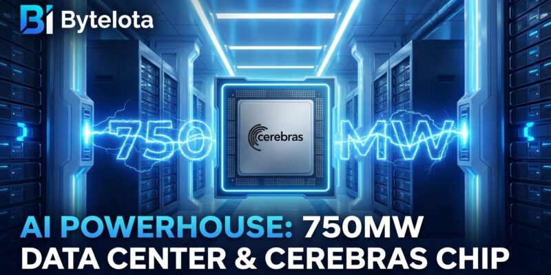 OpenAI Cerebras AI data center visualization showing 750MW compute infrastructure with wafer-scale chips