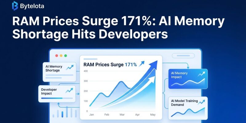 Featured image for RAM Prices Surge 171%: AI Memory Shortage Hits Developers
