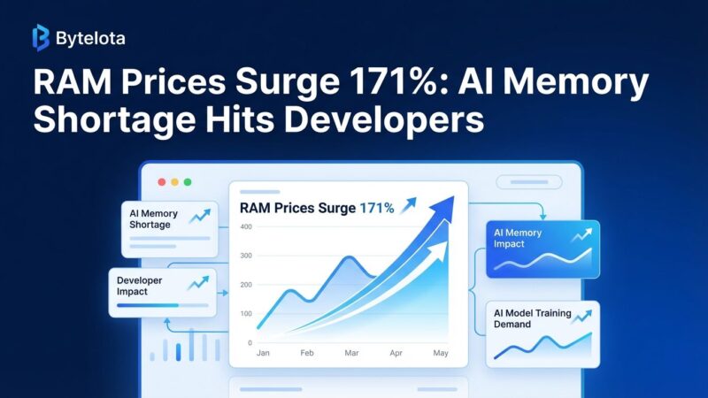Featured image for RAM Prices Surge 171%: AI Memory Shortage Hits Developers