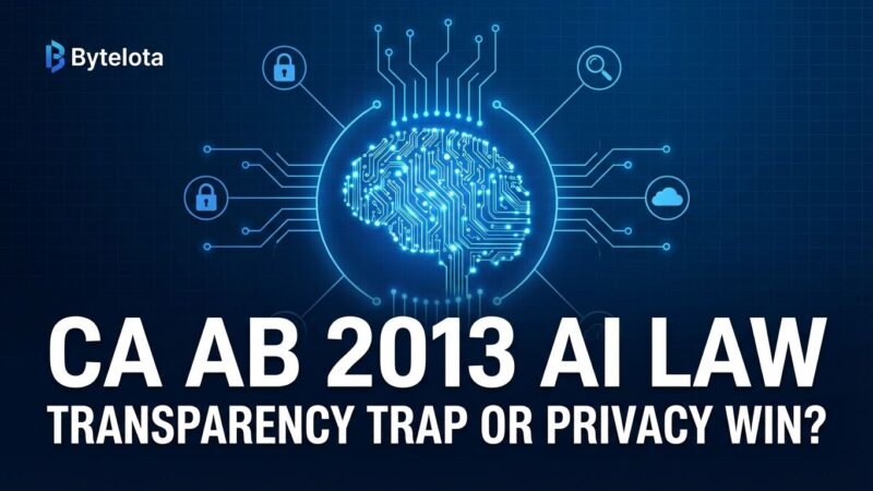 Featured image for CA's AB 2013 AI Law: Transparency Trap or Privacy Win?