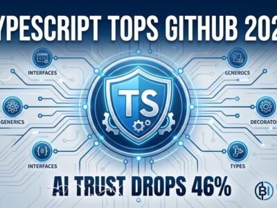 Featured image for TypeScript Tops GitHub 2025: AI Trust Drops 46%