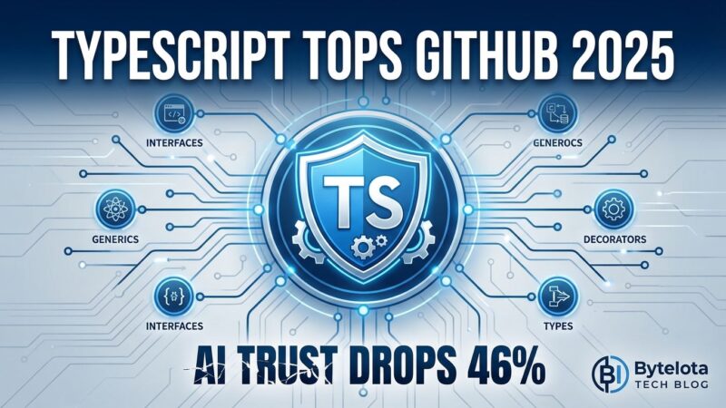 Featured image for TypeScript Tops GitHub 2025: AI Trust Drops 46%