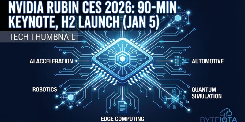 Featured image for NVIDIA Rubin CES 2026: 90-Min Keynote, H2 Launch (Jan 5)