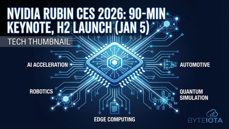 Featured image for NVIDIA Rubin CES 2026: 90-Min Keynote, H2 Launch (Jan 5)