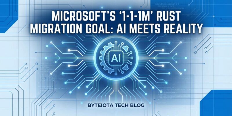 Featured image for Microsoft's "1-1-1M" Rust Migration Goal: AI Meets Reality