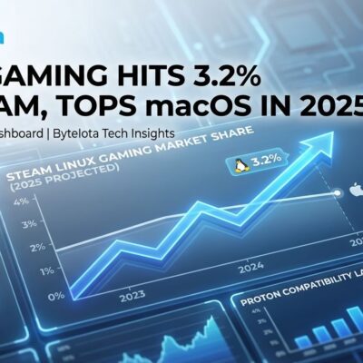 Featured image for Linux Gaming Hits 3.2% on Steam, Tops macOS in 2025