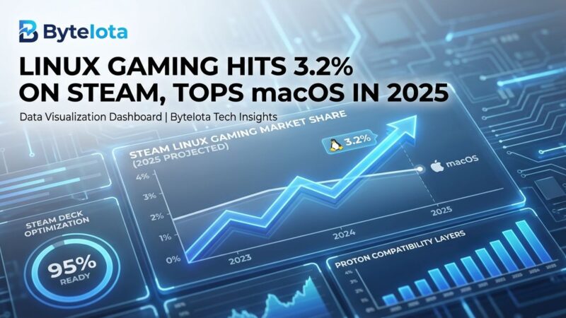 Featured image for Linux Gaming Hits 3.2% on Steam, Tops macOS in 2025