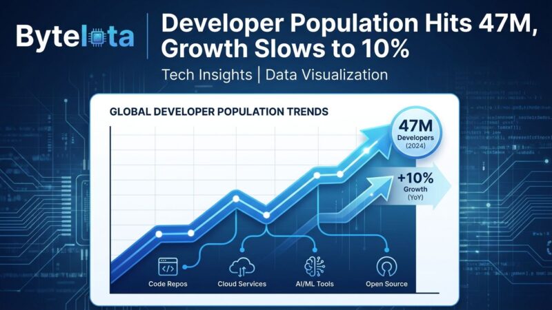 Featured image for Developer Population Hits 47M, Growth Slows to 10%