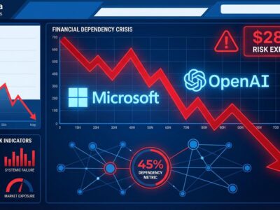 Microsoft OpenAI financial dependency data visualization showing at risk